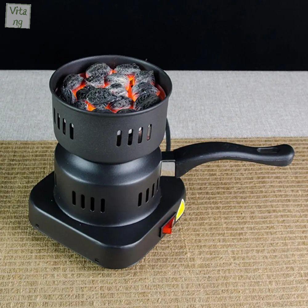 VITANG Phích cắm EU/UK 220V Bếp điện 600W Di động Lò sưởi than Phụ kiện nhà bếp Có thể tháo rời Bếp bật lửa than BBQ