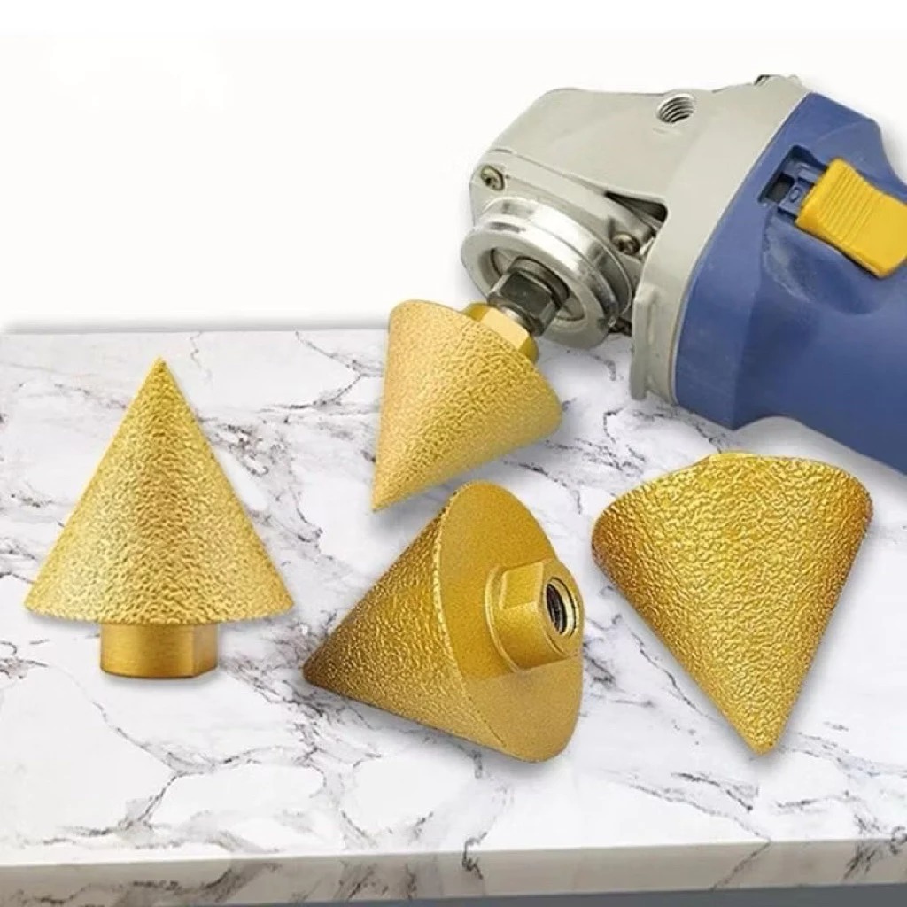Mũi Khoan Hình Nón Đục Khoét Lỗ Gạch Men Đường Kính 38/50mm -Trục gắn: M10