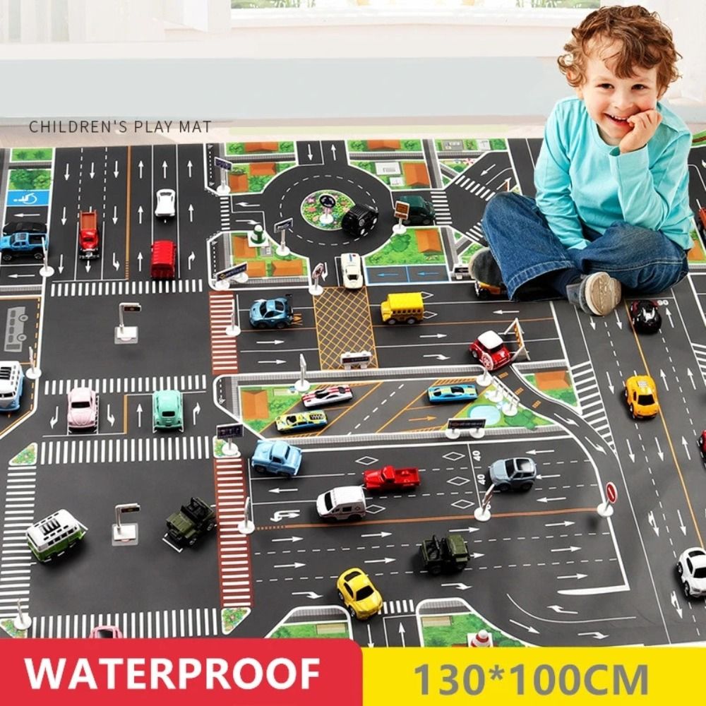 HISTO Educational Toy Mats For Baby Traffic Car Map Road Mat Baby Play Mat