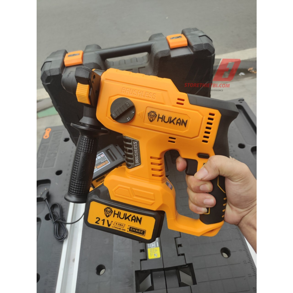 Máy Khoan Bê Tông 3 Chức Năng HUKAN Kèm 2 Pin4Ah Và Sạc / HK-RH2900BL /