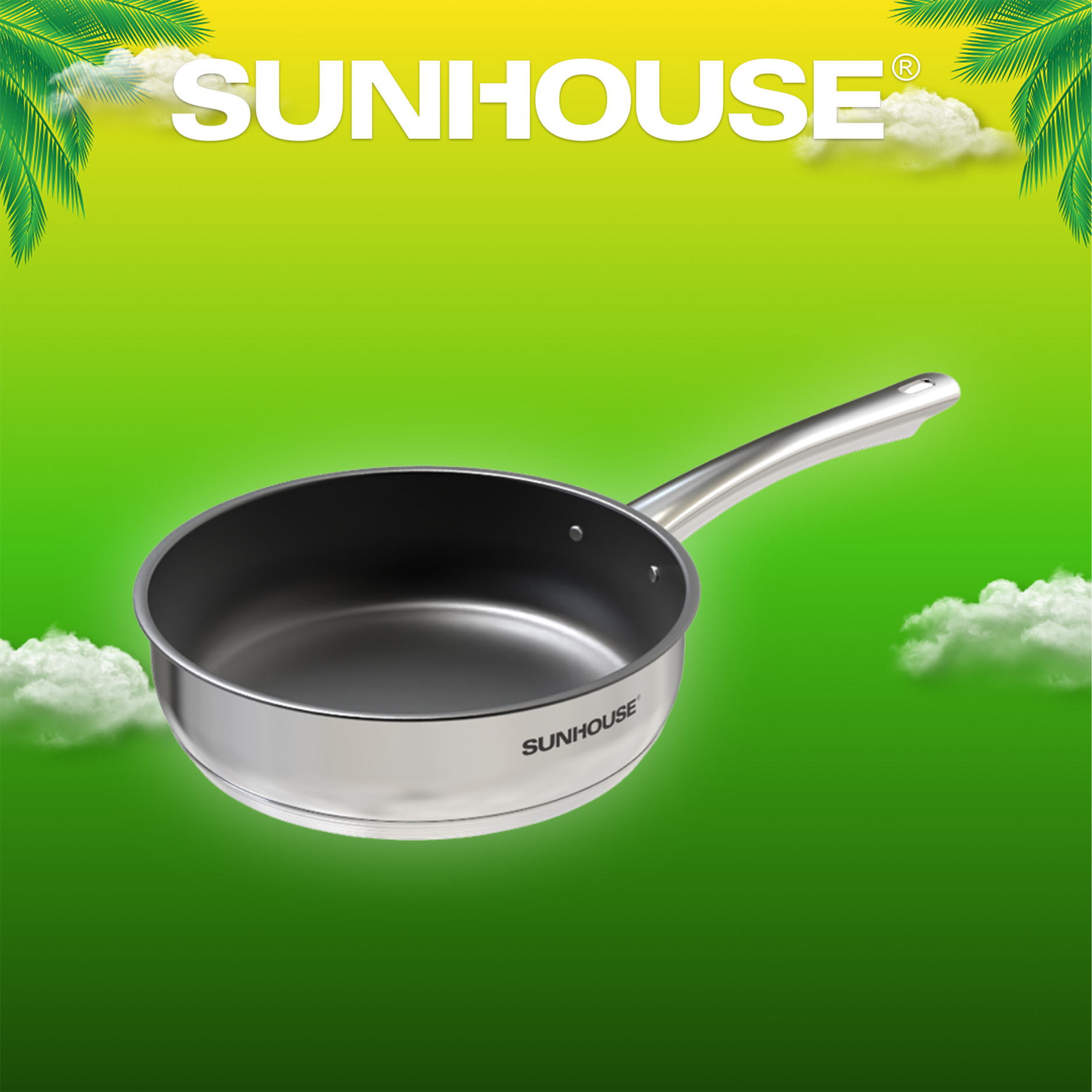 Chảo inox 5 đáy 20cm SUNHOUSE IN20M2