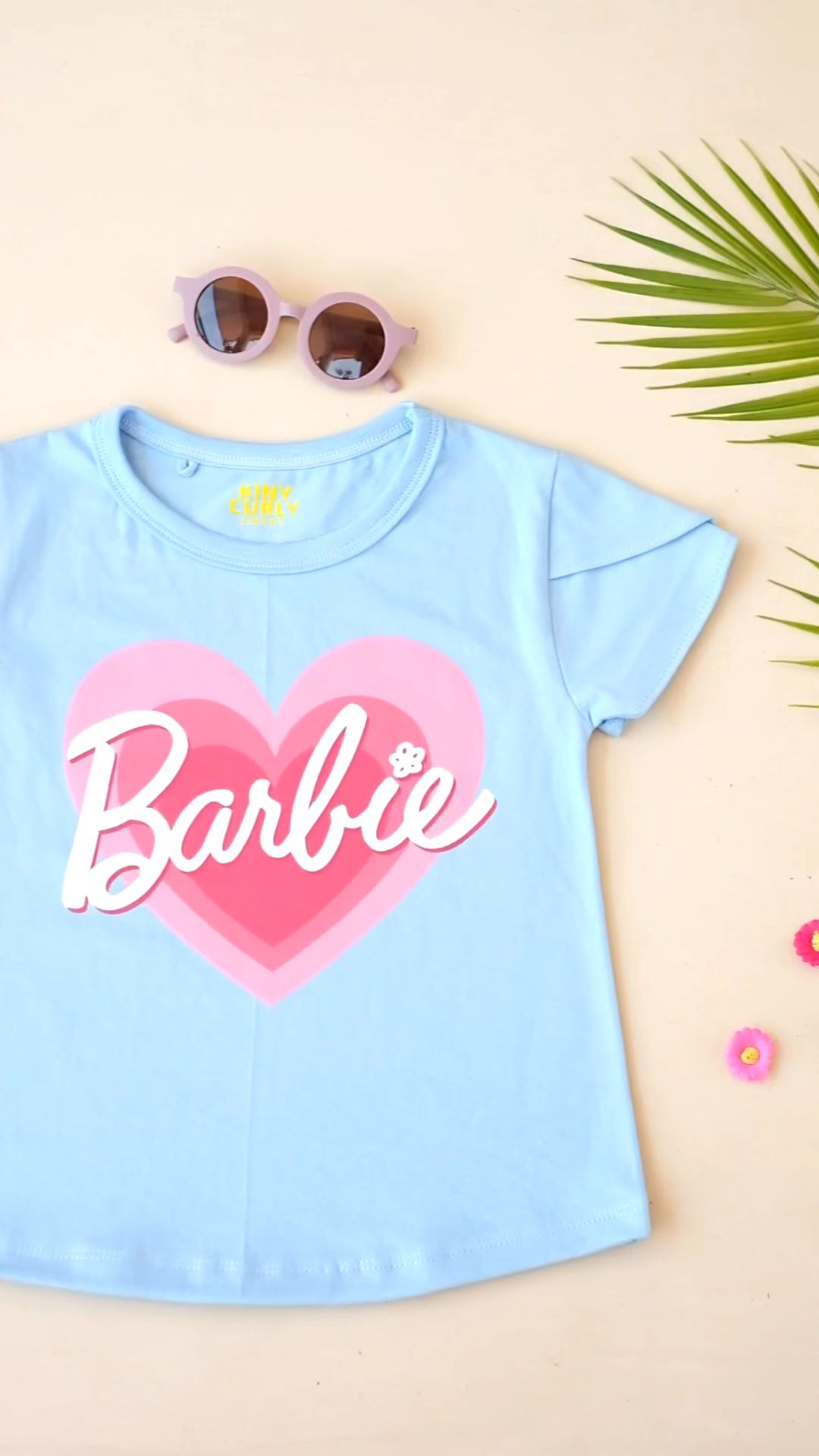 Kaos BARBIE TEE anak cewek Kiny Curly