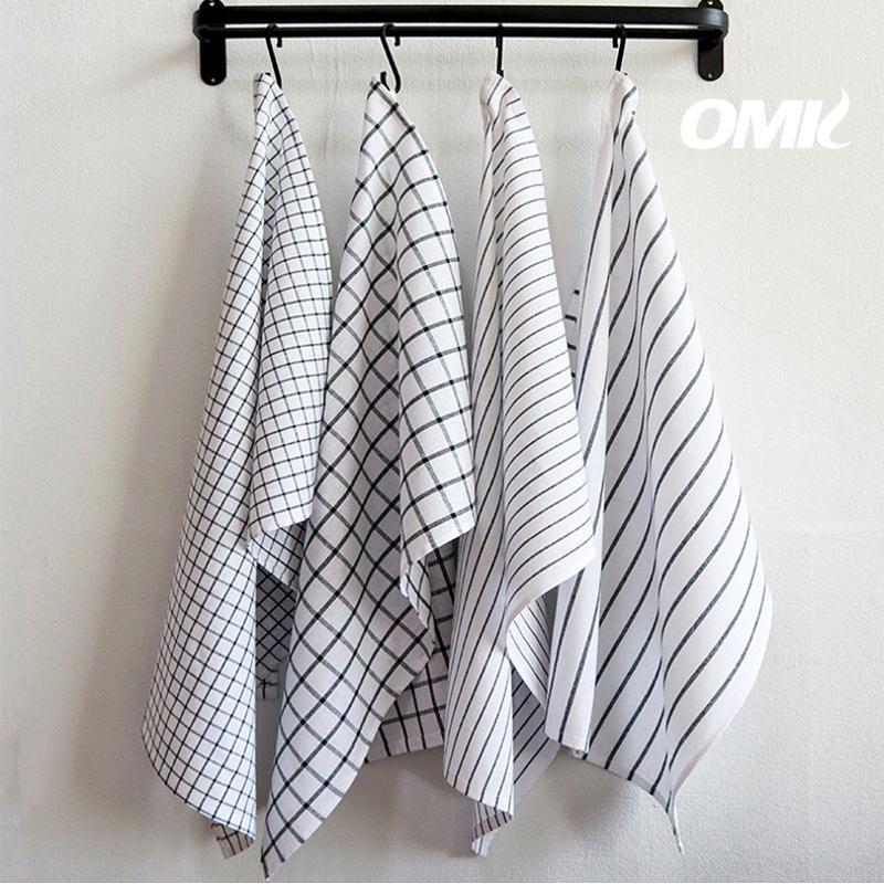 OMK 60*40cm Cotton placemat & coasters Plaid Series placemat dining table set Rectangular Napkin Cloth ราคา 99 บาท*ส่งฟรี
