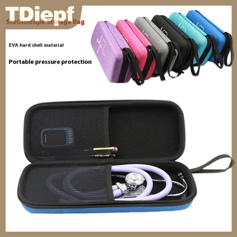TDiepf Ống nghe lưu trữ Box Bìa Wearable Phụ kiện Túi EVA mang trường hợp y tá trường hợp mang theo túi