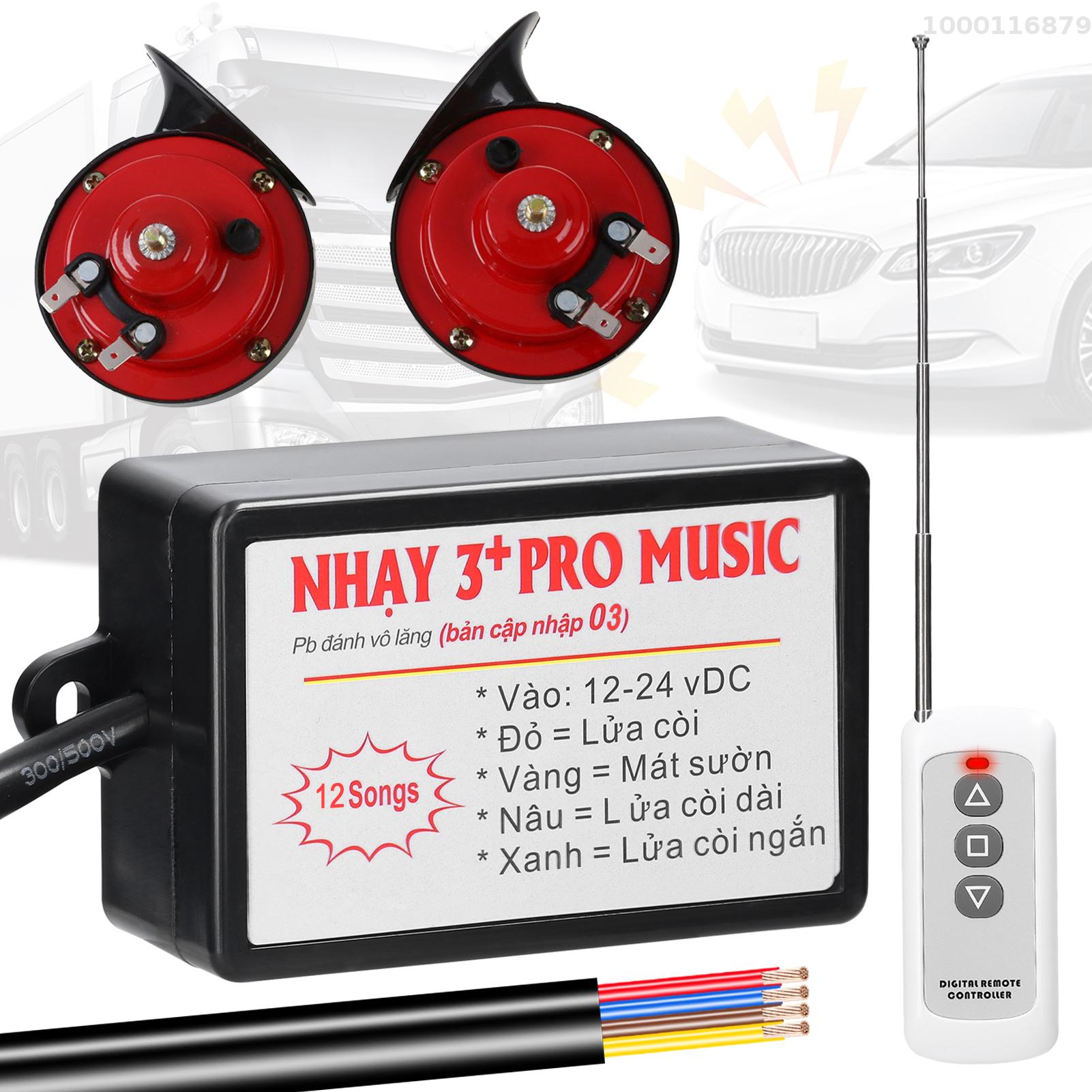 2pcs 12 V nguồi kép đa năng tone sừng xe máy xe Còi hơi điện to cụm còi xe hơi không thấm nước sừng cao/thấp điều chỉnh với 12 âm thanh sừng điều khiển và điều khiển từ xa