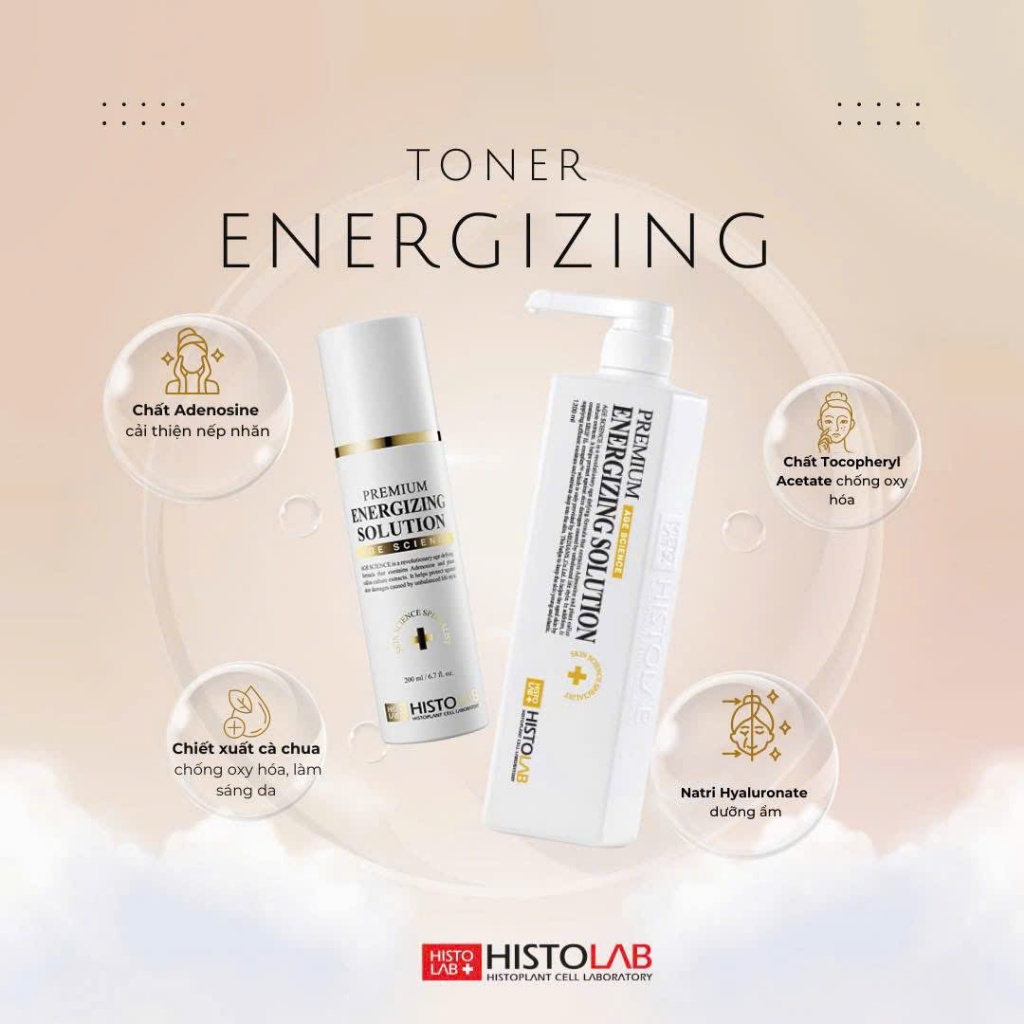 NƯỚC HOA HỒNG CHỐNG LÃO HÓA SÁNG DA - PREMIUM ENERGIZING SOLUTION histolab
