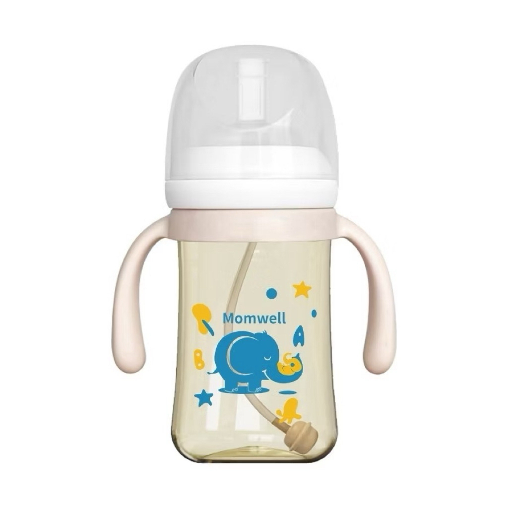 MOMWELL BOTOL SUSU BAYI PPSU BPA FREE 240ML ANTI TUMPAH
