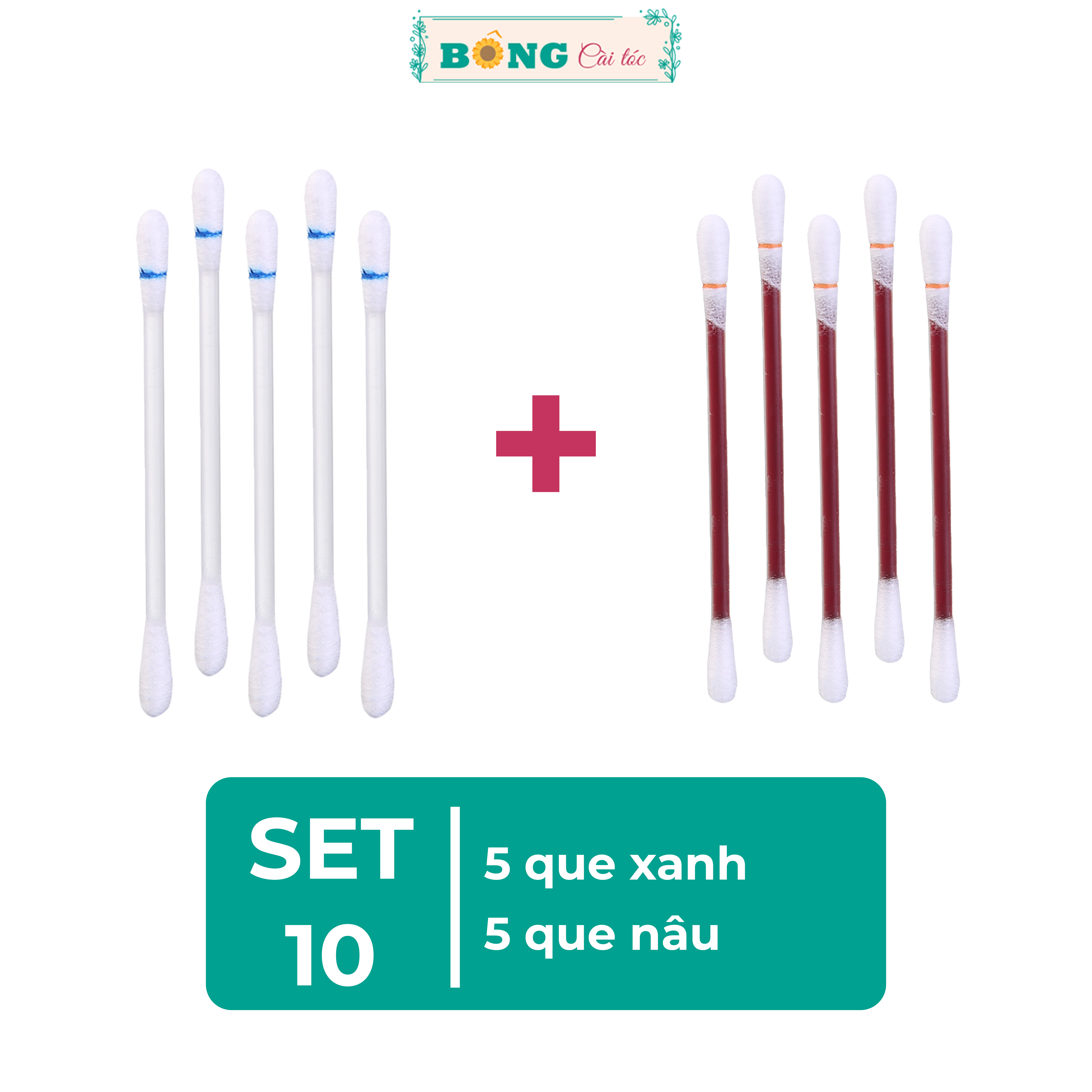 Set 10 que tăm bông chứa sẵn dung dịch vệ sinh khử khuẩn lỗ xỏ tiện dụng dùng một lần VS20 - Phụ kiệ