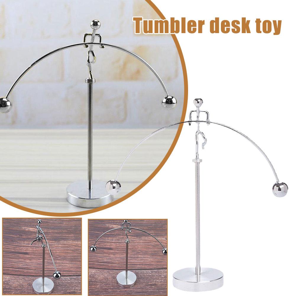 Newton Pendulum Cradle Balance Men Iron Ball Crafts Tumbler Toy Metal Home Accessories Desk Decoration Decor C9Q4