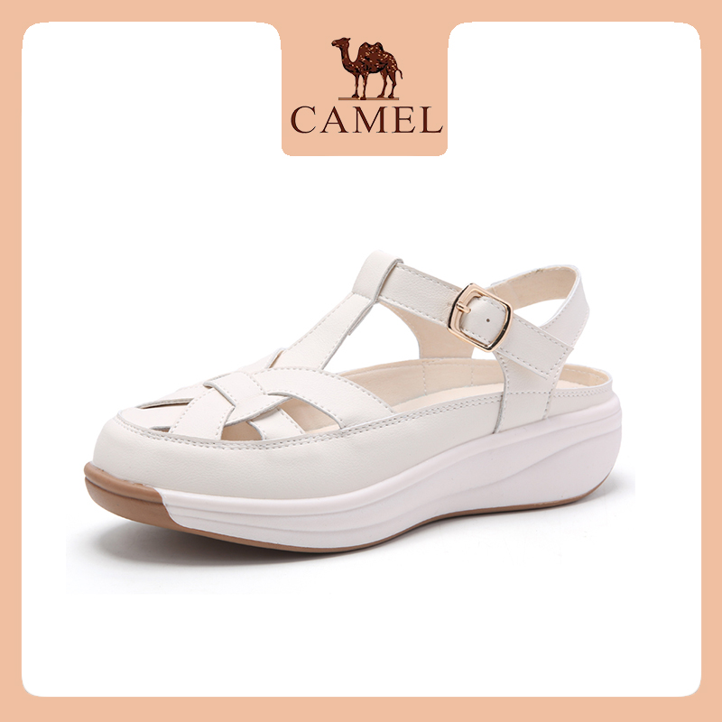 New Camel Pig Cage Women's Shoes with Roman Straps Summer Sandals Protect Your Fingers, Comfortable Cam938051307 ราคา 1,470 บาท*ส่งฟรี