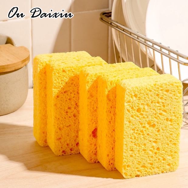 OUDAIXIU เครื่องล้างจานผ้าฝ้ายเยื่อไม้ธรรมชาติหนากันน้ำกันน้ำมัน ราคา 18 บาท*ส่งฟรี
