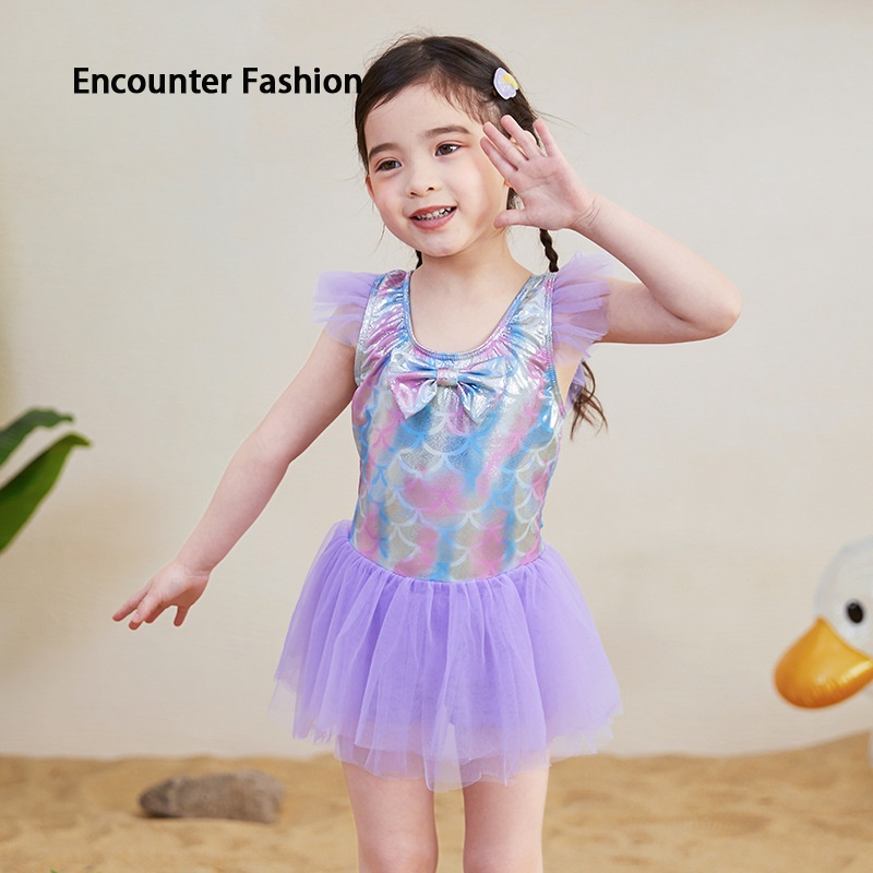 Deukio One Piece Swimsuit Cute Mermaid Dress, Suitable for Middle aged Girls ราคา 149 บาท*ส่งฟรี