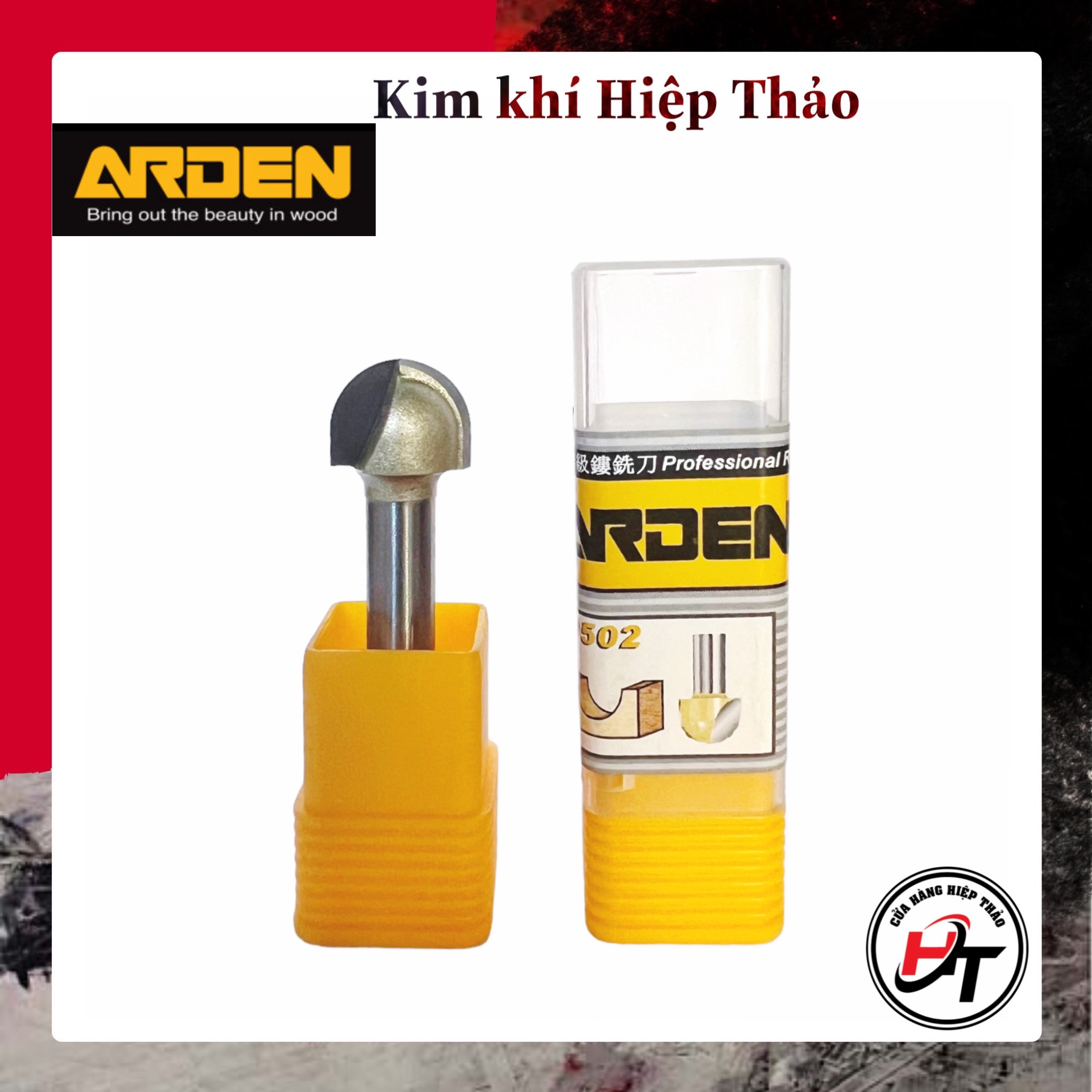 Mũi phay cnc gỗ mũi soi alu quả đào tròn dao cầu arden 0502 ad-0502