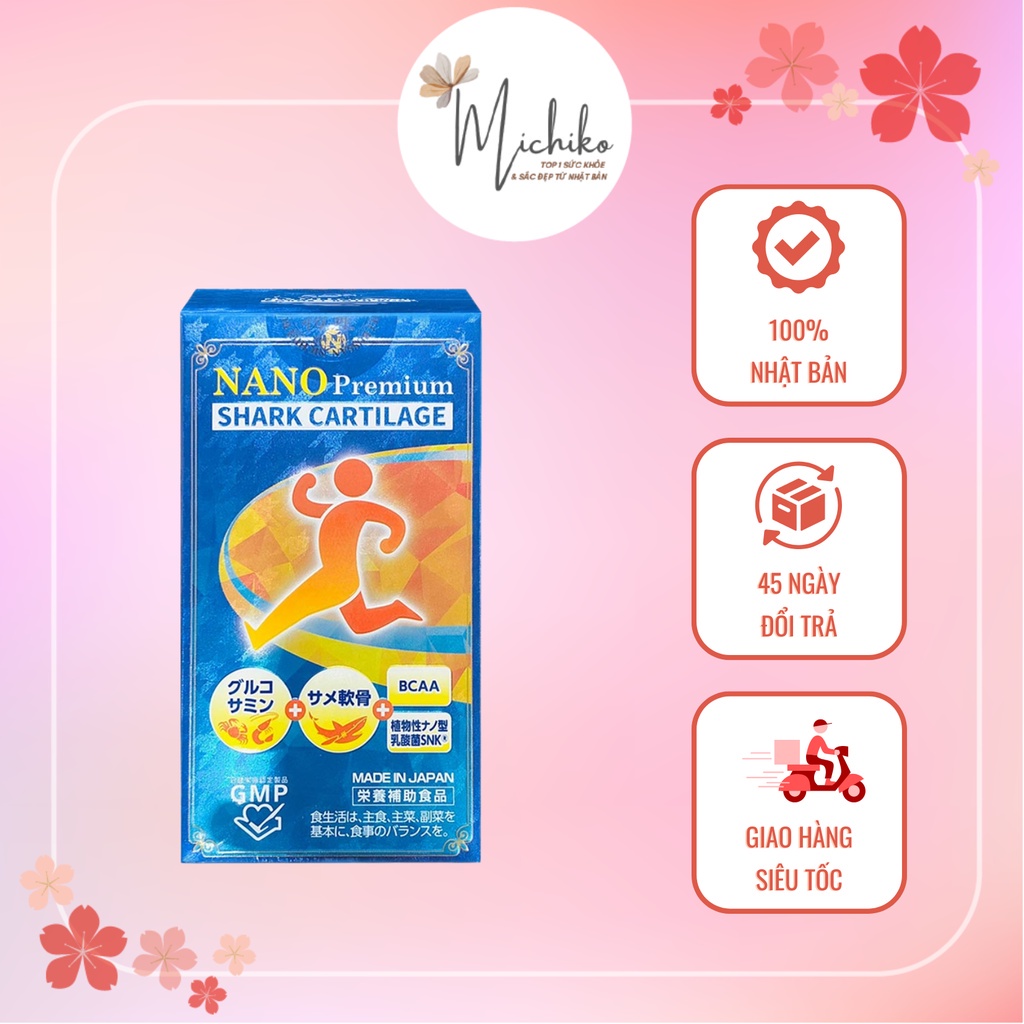 Viên Uống Sụn Vi Cá Nano Premium Nichiei Bussan Nhật Bản 150 Viên
