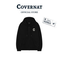 COVERNAT เสื้อฮู้ดดี้ รุ่น C Logo Hooded Zip-Up Black (70032SLGHDU_S6BKXX)