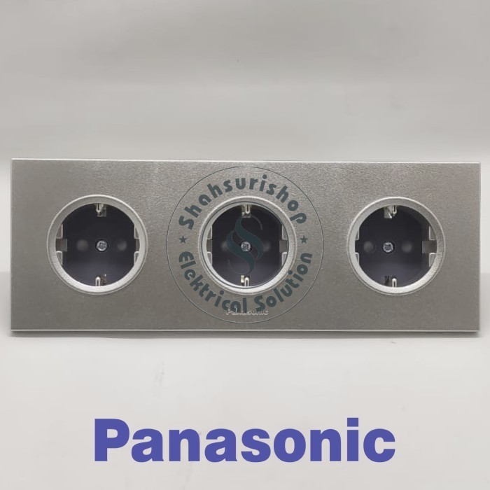 STOP KONTAK PANASONIC WESJP11233MWS ISI 3 GANG SILVER I STYLE Harga 104,139 Ringgit*Penghantaran Percuma