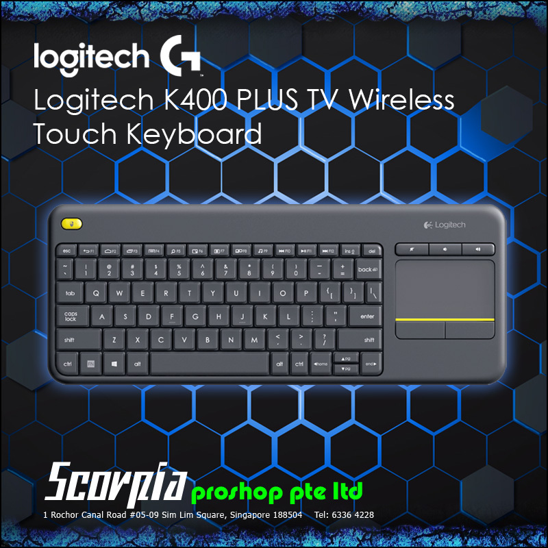 Logitech K400 Plus TV Wireless Keyboard with Touchpad Singapore