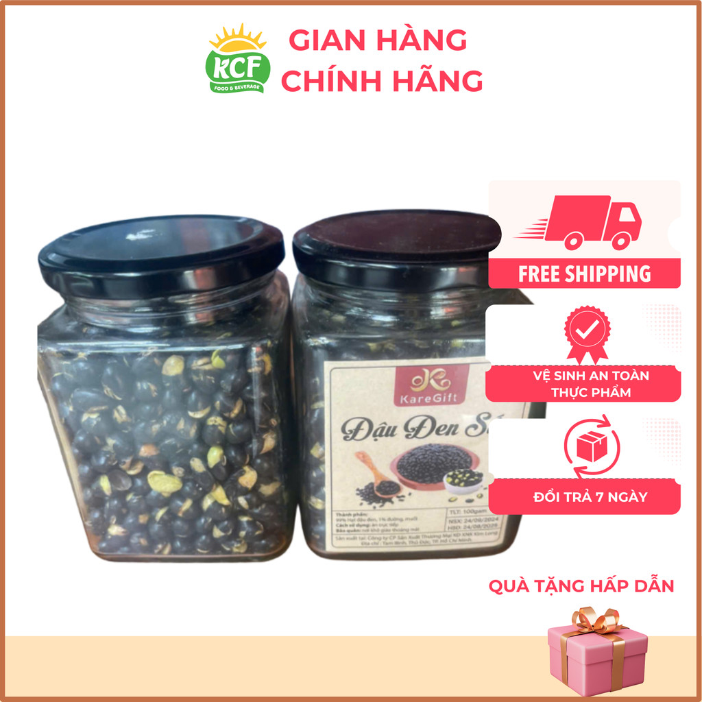 Đậu đen xanh lòng sấy thơm ngon giòn Ăn vặt ăn liền KCF 100g