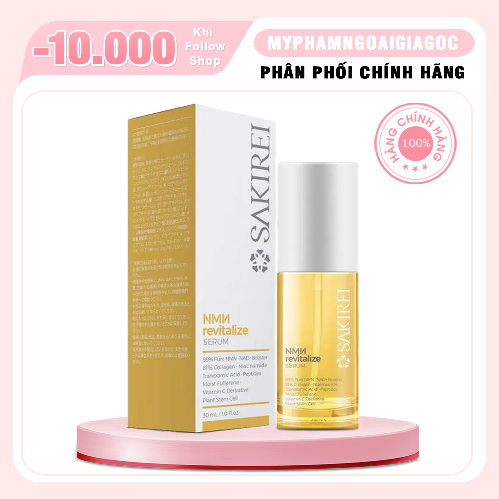 Huyết thanh tái sinh và phục hồi năng lượng tế bào Sakirei NMN Revitalize Serum 30ml