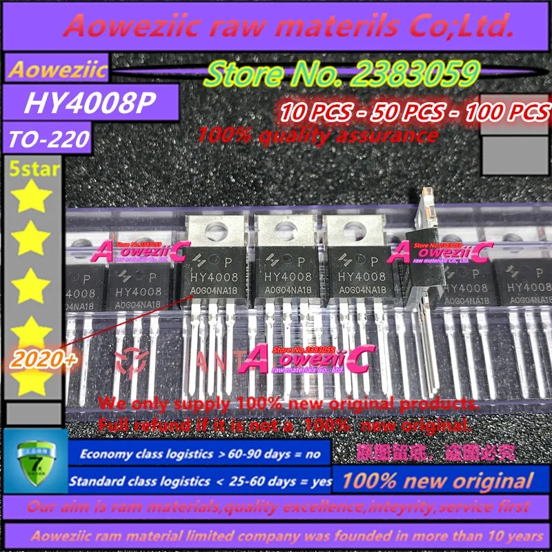 100% mới cửa hàng aoweziic 2020 + 10 pcs-50 PCS - 100 pcs/lô 100% nhập khẩu ban đầu hy4008p hy4008 đến-220 FET 80V 200A