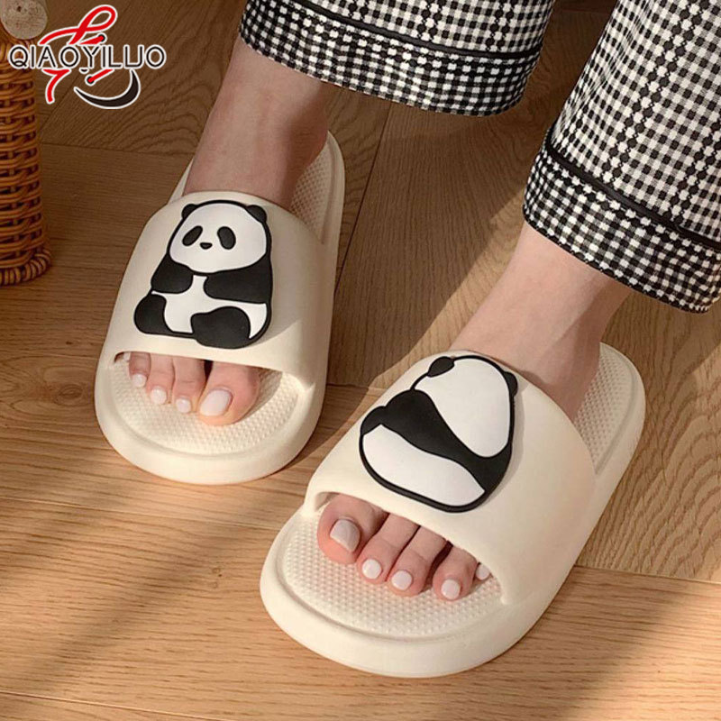 QiaoYiLuo Indoor Soft Bottom Soft Cute Panda Sandals and Slippers Casual