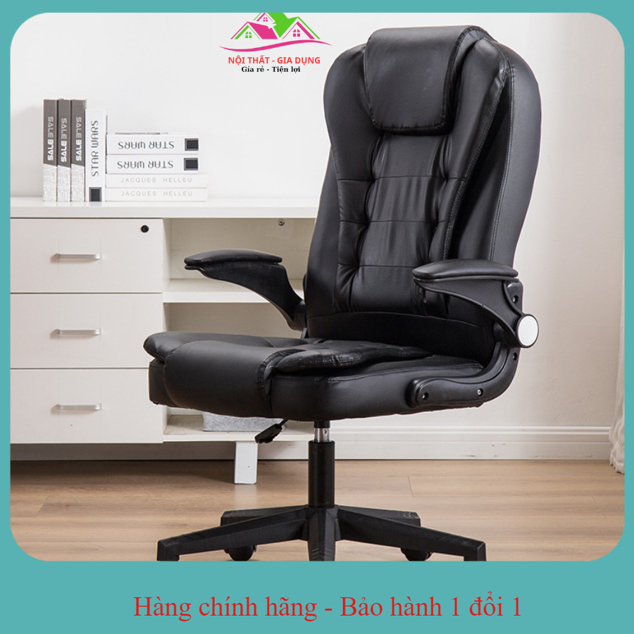 ( SALE LỚN 3 NGÀY + KÈM VIDEO BẢO HÀNH ) Ghế Làm Việc Thư Giãn Thoải Mái, Ghế văn phòng bọc da , tay gấp 90 độ, Có Để Chân, Ghế Giám Đốc, Ghế Gaming, 5 màu lựa chọn -  Ghế Văn Phòng