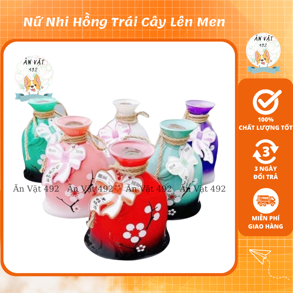 Nữ Nhi Hồng Trái Cây Lên Men Hình Túi Tiền 500ml - Ăn Vặt 492