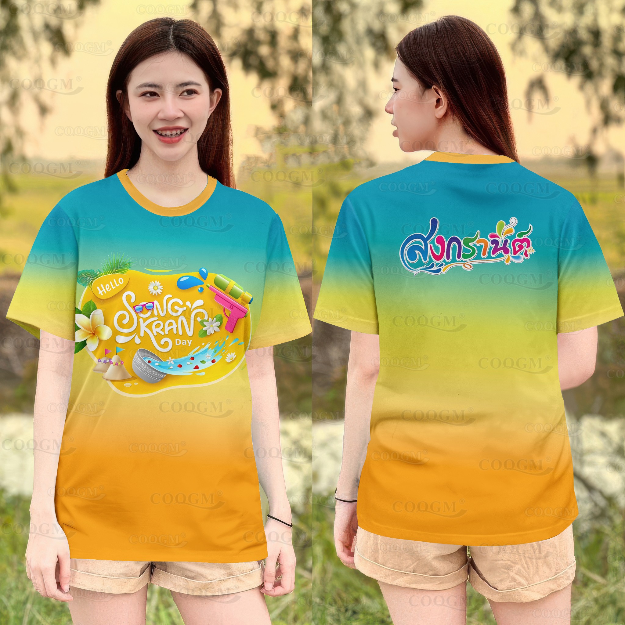 SONGKRAN FESTIVAL-2568 เสื้อสงกรานต์ เสื้อกีฬาผู้ชาย ผู้หญิง ผ้าพิมพ์ลาย แขนสั้น ผ้านุ่ม เบา สบาย ใส่วิ่ง ไม่ร้อนรหัสสินค้า:17 ราคา  102 บาท*ส่งฟรี