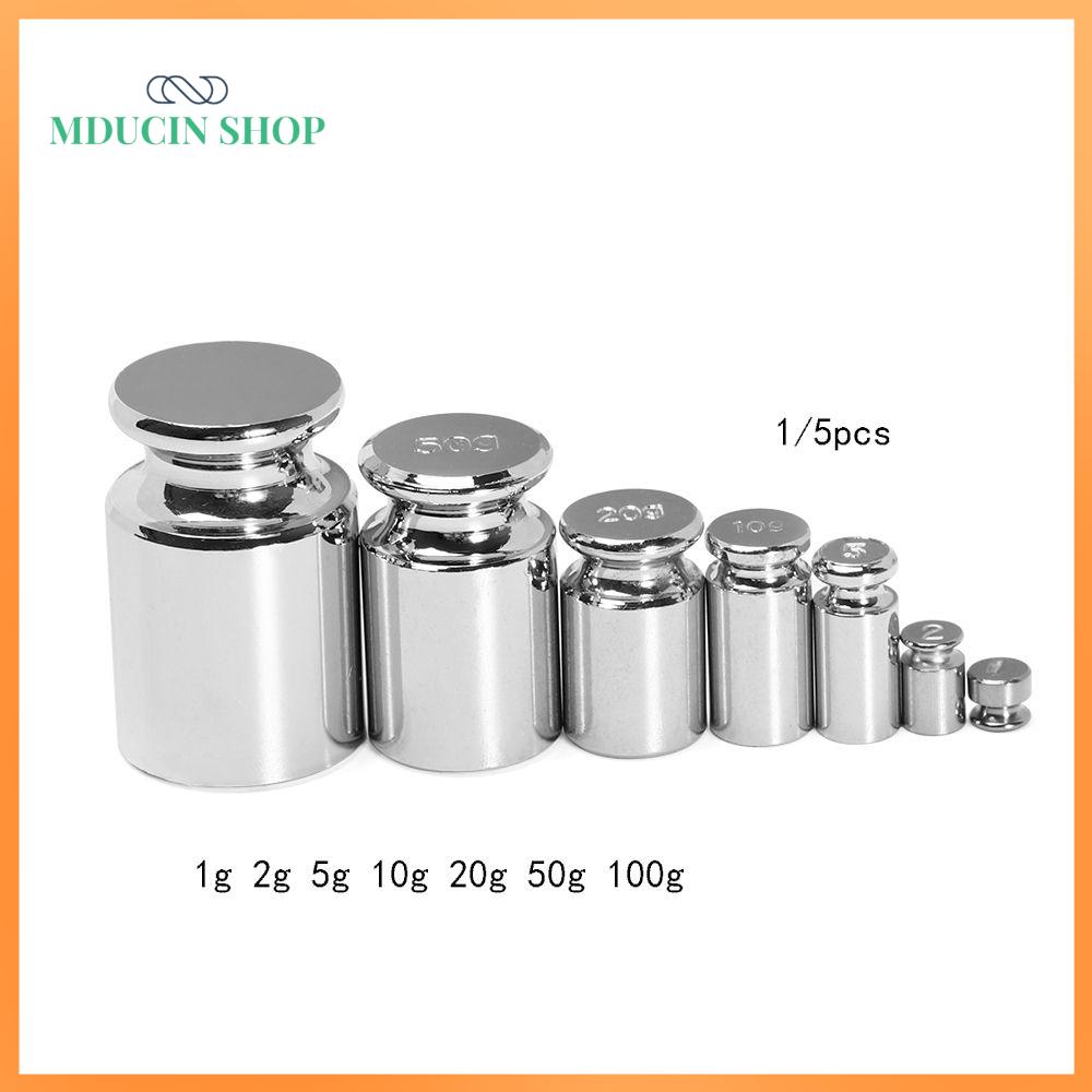 MDUCIN SHOP 1/5pcs Đối với Công cụ gia đình Công cụ sửa chữa 1g / 2g / 5g / 10g / 20g / 50g / 100g Gam Bộ trọng lượng quy mô Cân nặng Mạ Chrome Bộ hiệu chuẩn chính xác