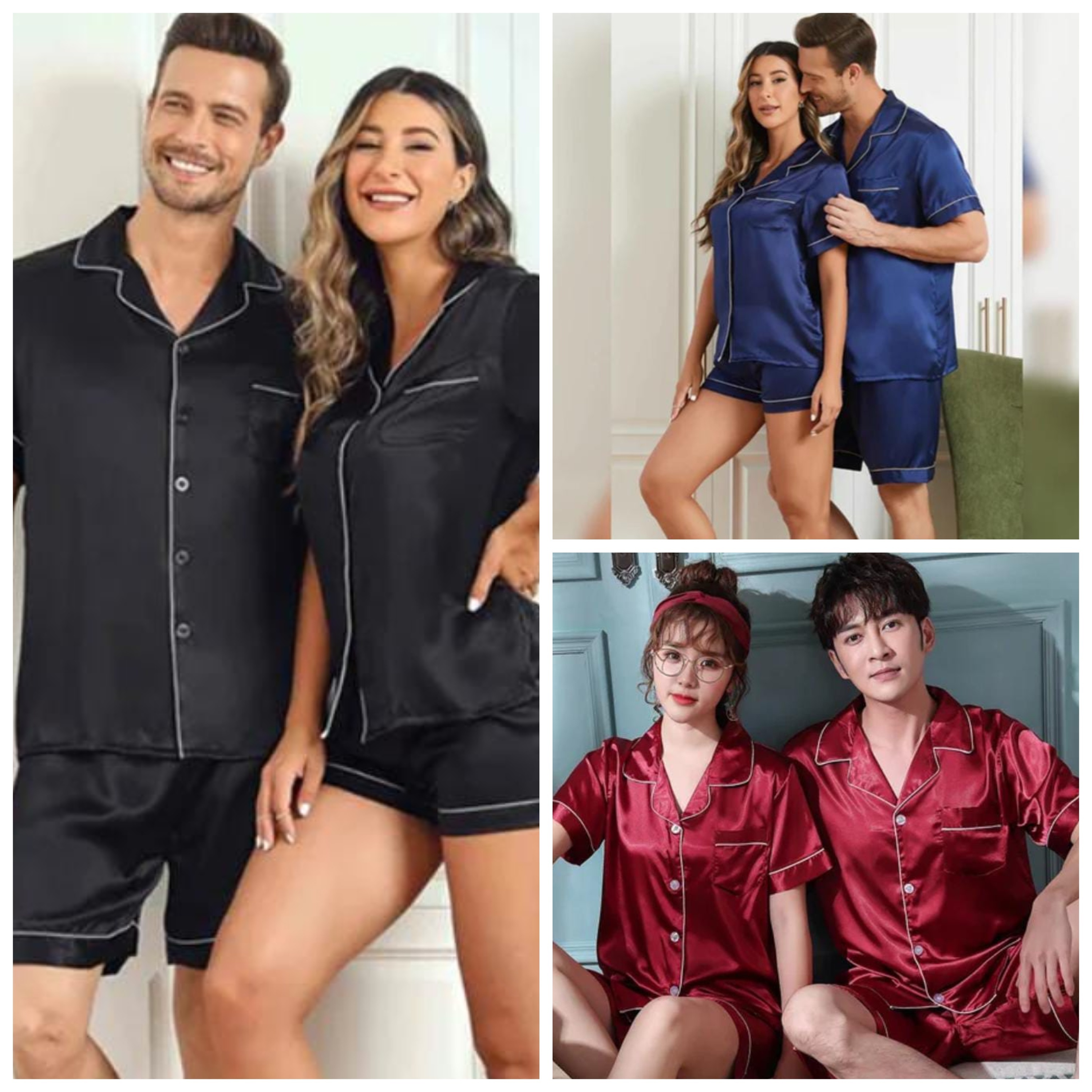 4-Piece Couple Silk Leopard Print Honeymoon Robe Set for Men and Women, Full Hot Nightwear
