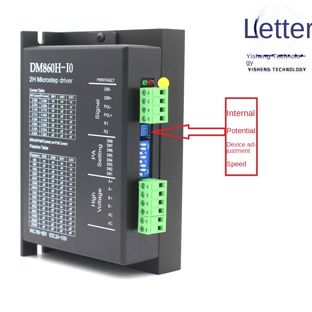 [DM860H-IO] Driver Control Integrated Board | Self-Pulse Version | 24-80VDC | Không Cần Bộ Điều Khiển Ngoài | Điều Tốc Potentiometer | Hàng Chính Hãng - chiết áp trong