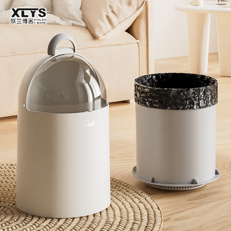 garbage can Household toilet trash can Kitchen, living room, bathroom, toilet, dormitory trash can with cover ราคา 198 บาท*ส่งฟรี