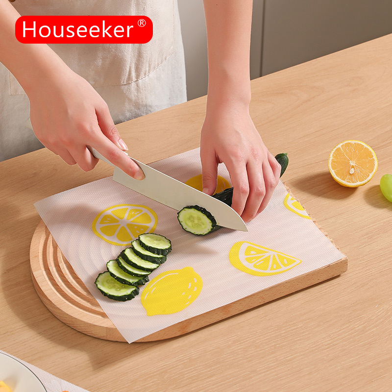 Houseeker dùng một lần cắt dễ dàng ván Thảm nhà bếp kháng khuẩn bổ sung thực phẩm rau quả cắt tấm bảng Mat giấy