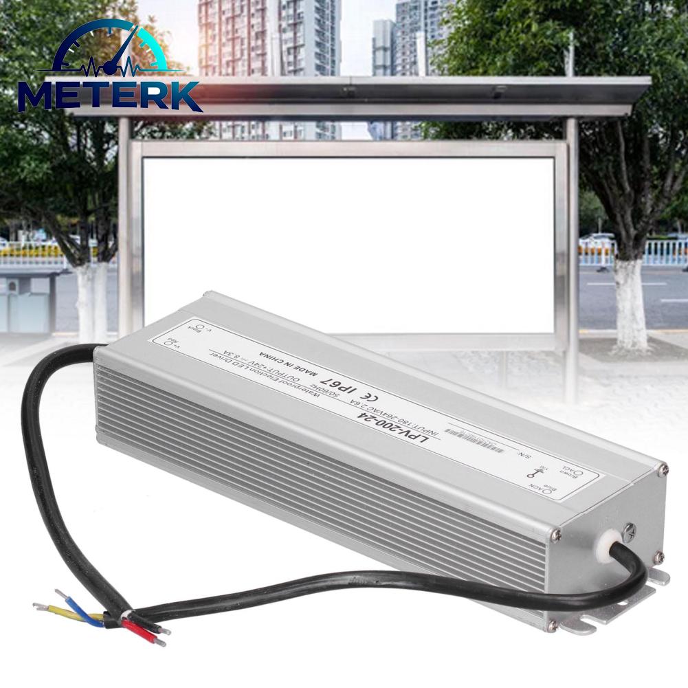Meterk BERM LED ไดร์เวอร์อิเล็กทรอนิกส์ 200W กันน้ำแหล่งจ่ายไฟหม้อแปลงอะแดปเตอร์ LPV-200-24 DC24V ราคา 1,919 บาท*ส่งฟรี
