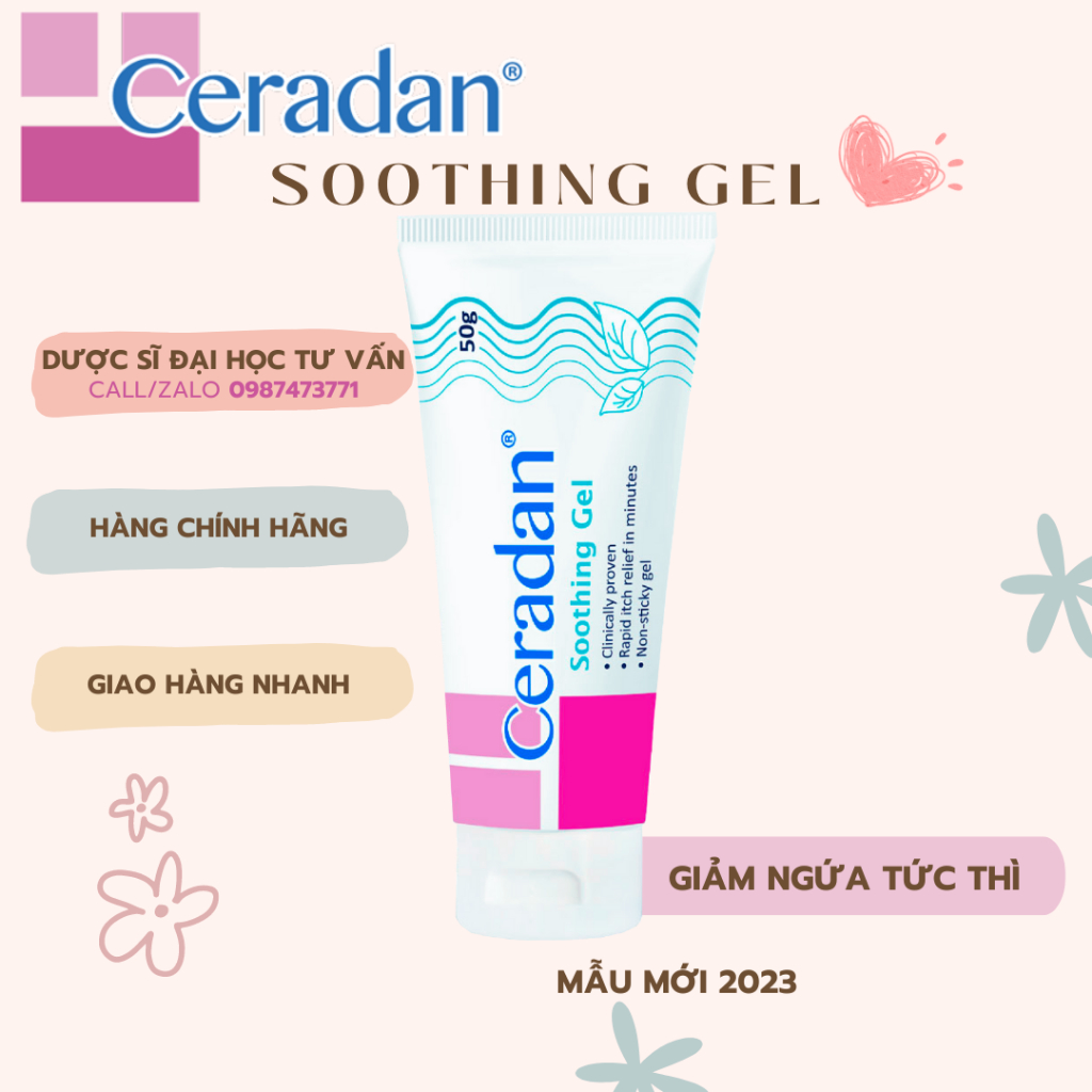 Kem làm dịu da, giảm kích ứng, ngứa Ceradan Soothing Gel #ceradan #ceramide