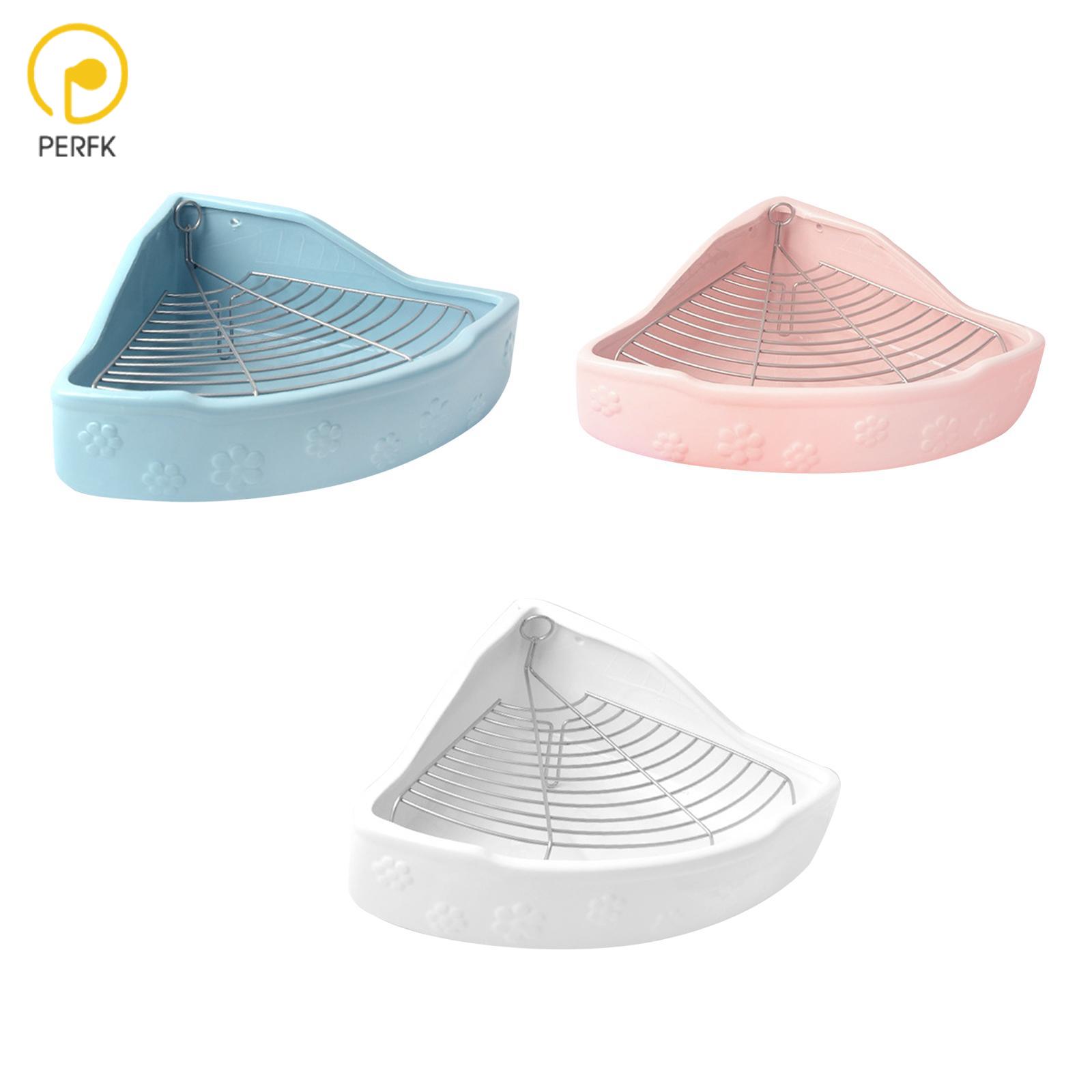 Rabbit Litter Box Pet Toilet Ceramic Pee Pan Tray Detachable Corner Litter Pan for Guinea Pig Bunny Ferret Cage Accessories ราคา 603 บาท*ส่งฟรี