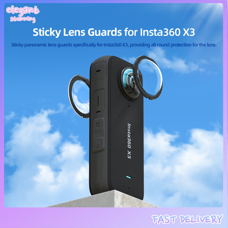 elegantstunning Lens Guards Protector Compatible For Insta360 X3 Panoramic