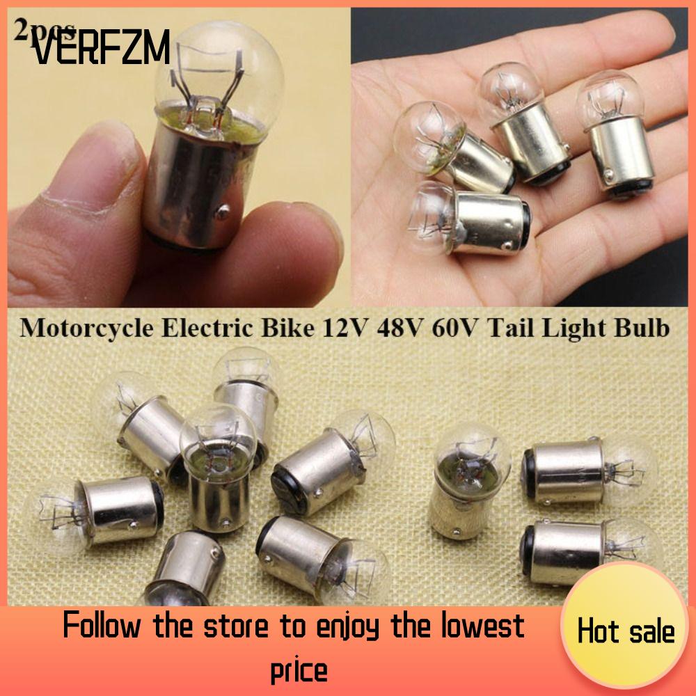 VERFZM SHOP 2pcs 12V 48V 60V Bóng Đèn Xe Máy 2 phong cách Bóng đèn Chất lượng cao Bóng đèn hậu Phụ t