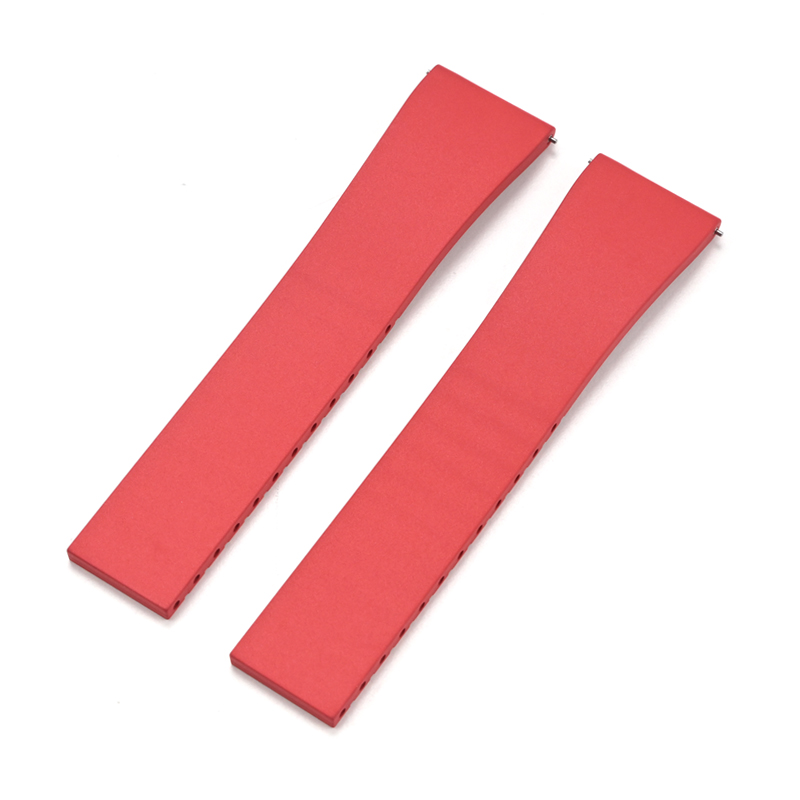 Cao Cấp Fkm Fluoro Dây đeo đồng hồ cao su 18Mm 19Mm 20Mm 21Mm 22Mm nhanh thông dụng Phát Hành Gấp kh