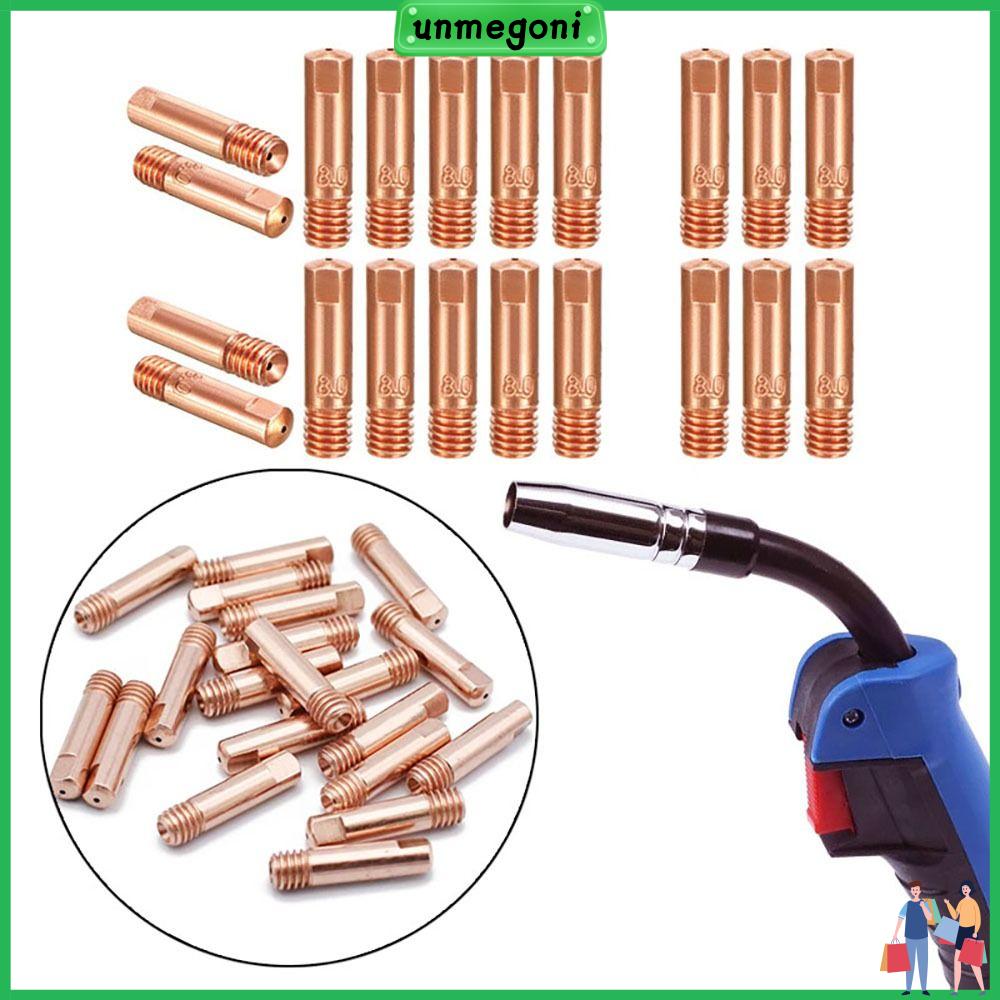 UNMEGONI 5pcs 0.6/0.8/0.9/1.0/1.2mm Bền Bộ phận thay thế Phong cách Châu Âu Đầu tiếp xúc Mỏ hàn Vòi phun khí Dành cho MB-15AK 14ak MIG/MAG