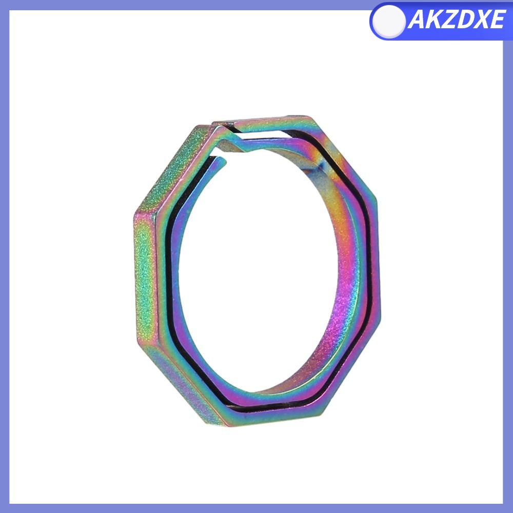AKZDXE Nhẹ Vòng chìa khóa hình bát giác Hợp  titan Đầy màu sắc Móc khóa EDC Bền bỉ Móc khóa hình vòng tám cạnh bỏ túi Hoạt động ngoài trời