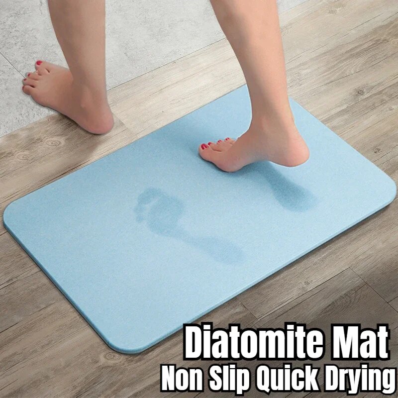 Diatomite Mat Thảm chùi chân đất điatomit siêu thấm chống trượt nhanh chóng làm khô tắm Thảm tắm vòi hoa sen cửa nhà Thảm lót sàn Thảm phòng tắm
