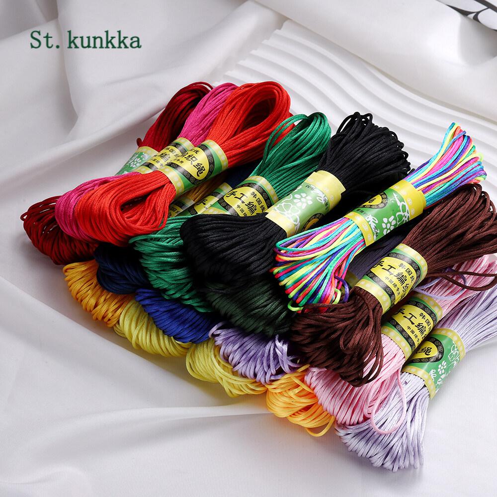 500pcs/lot 2.5mm 20 light black braided silk thread silk cord