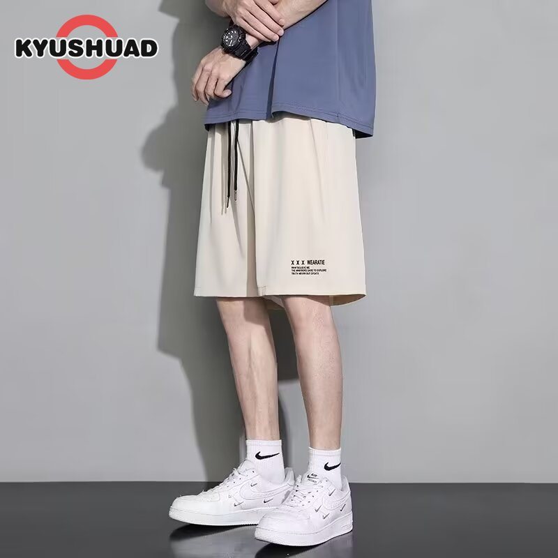 KYUSHUAD Quần short nam-quần short POP Thanh Niên ống suông mới Thiếu Niên Đi Học mặc thời trang quần bó sát