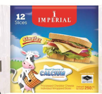 Phô mai lát Imperial trắng 12 miếng 250g
