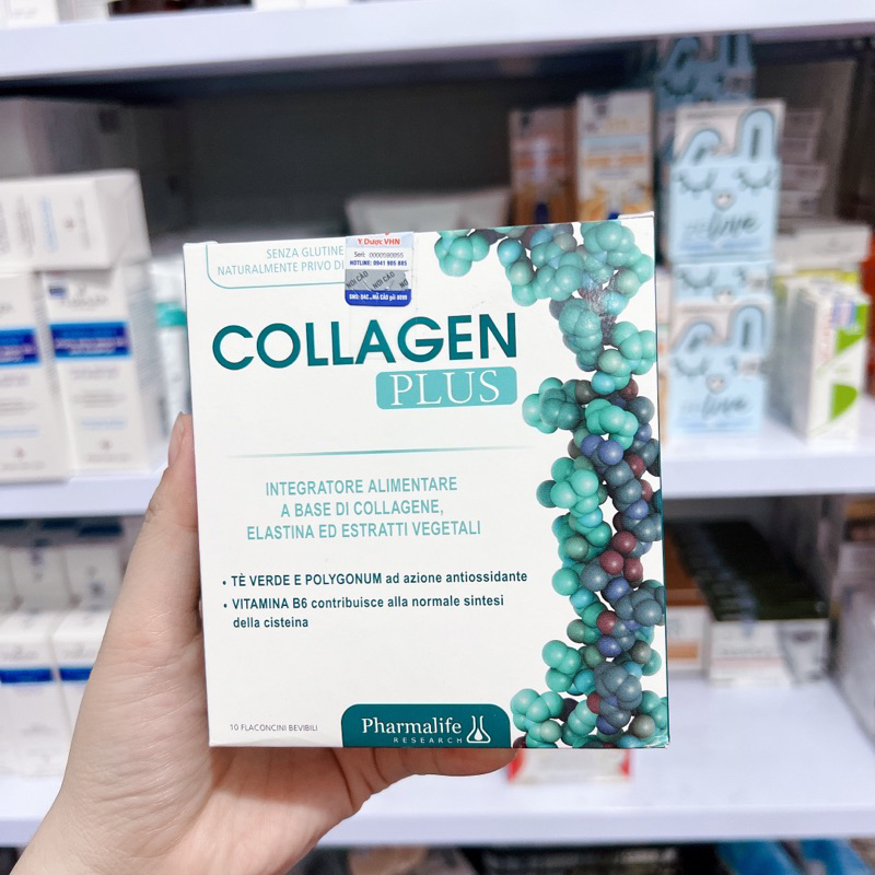 [Mẫu mới 2027] Pharmalife Thực Phẩm Bổ Sung Collagen Cao Cấp Châu Âu, Trẻ Hóa Da Collagenat No-Age 10 ống x 25ml