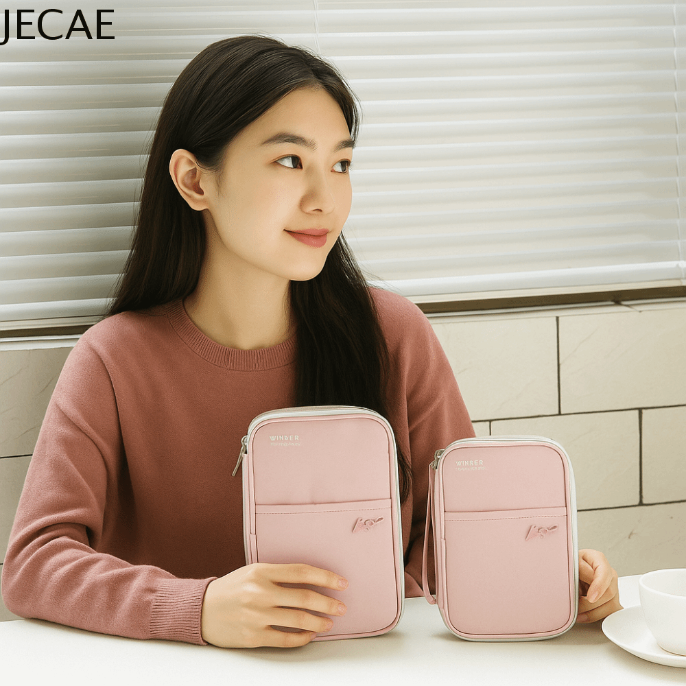 JECAE Dung lượng lớn Người giữ thẻ RFID Bền bỉ RFID chống trộm Hộp đựng thẻ Thời trang Chống thấm nước Người giữ hộ chiếu Người tổ chức du lịch