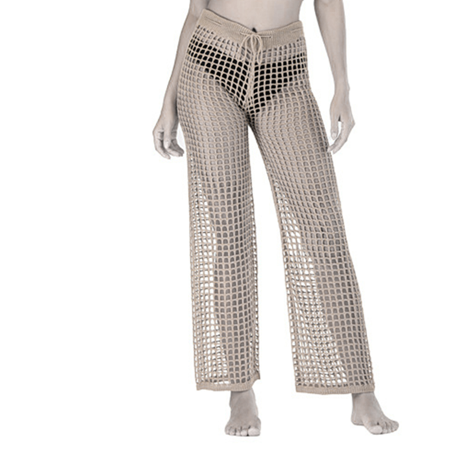 Quần đi biển sexy chạm khoét Polyester Crochet Net phụ nữ che lên quần cho kỳ nghỉ