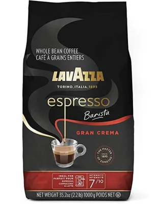 (NEW STOCK!!) Lavazza Espresso Barista Gran Crema Whole Bean Coffee Blend, Medium Espresso Roast, 2.