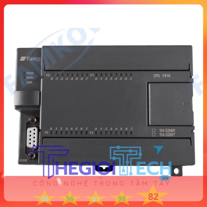 Bộ lập trình PLC LK3U FX3U 14 16 20 24 30 32MT 32MR 48 64 MT MR MRT AD 2DA phát xung 4/8 TRỤC RTC Modbus RTU RS485 ADPRW - FX1N-32MR S7